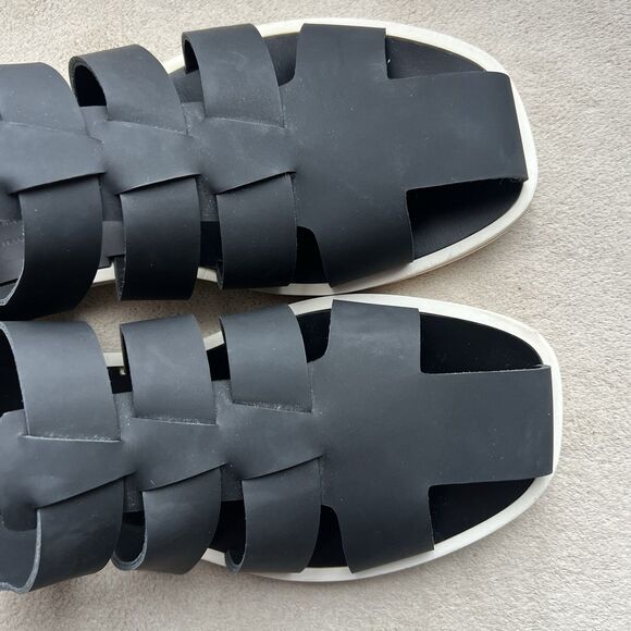 NEW Robert Clergerie Bruce Black Nubuck Leather Sandals Men EU‎ 42 US 9 Casual main image 4